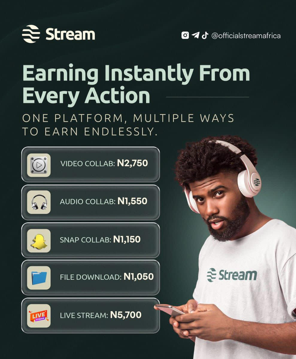 Stream earning platform